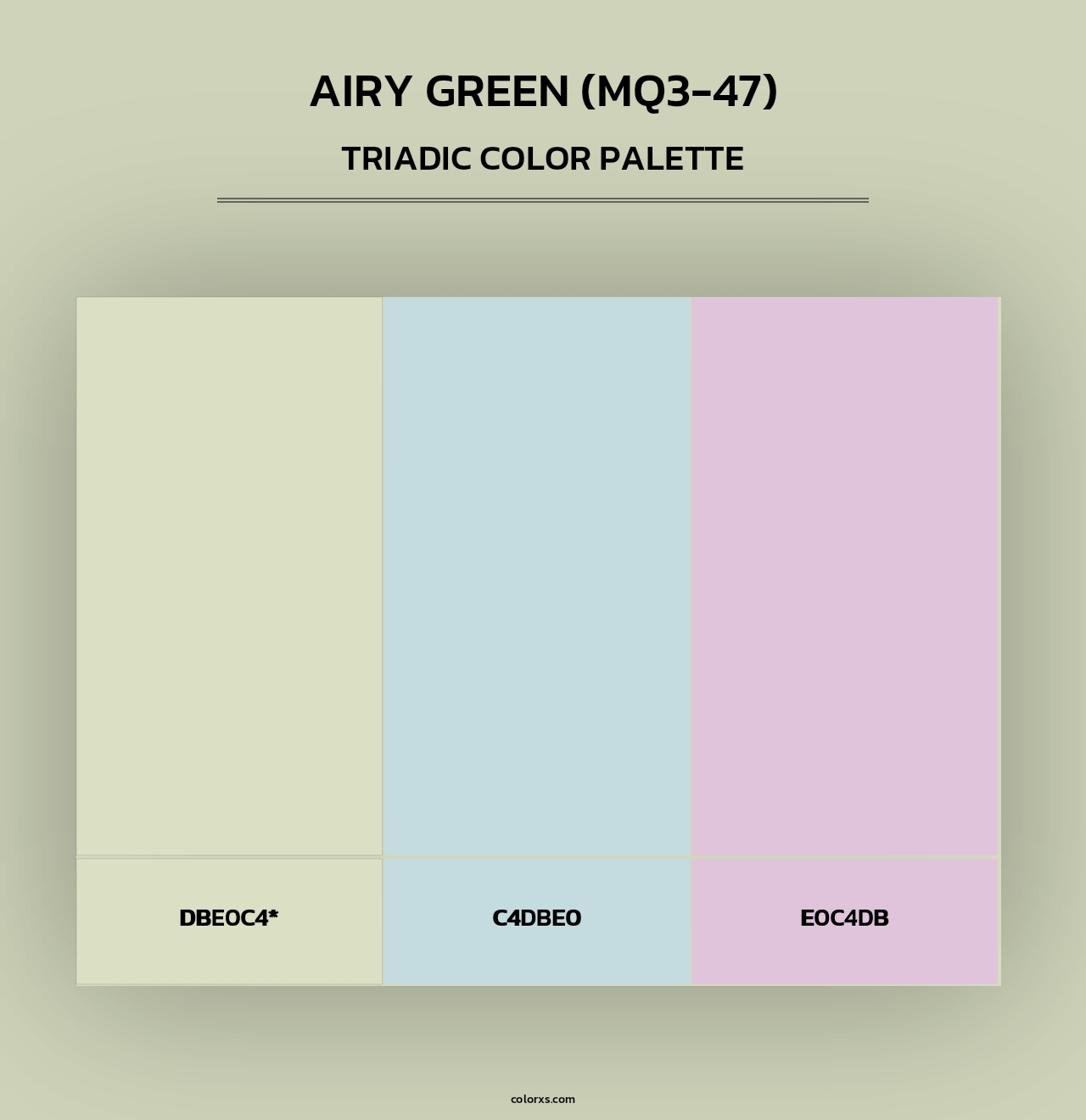 Airy Green (MQ3-47) - Triadic Color Palette