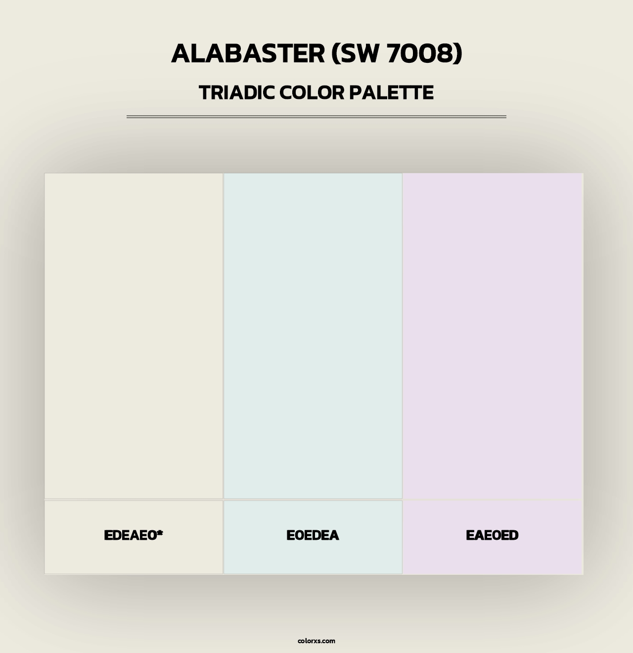 Alabaster (SW 7008) - Triadic Color Palette
