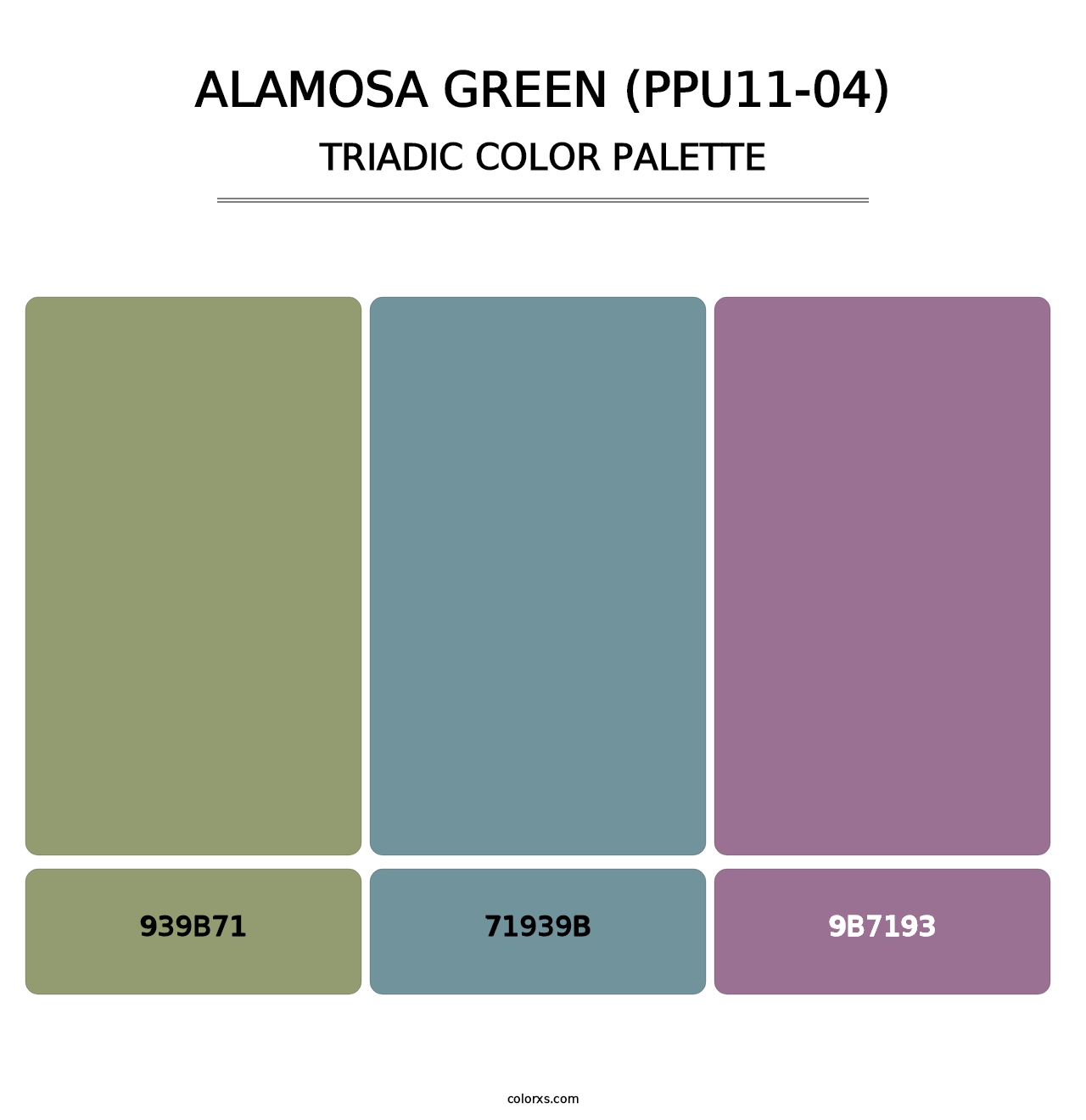 Alamosa Green (PPU11-04) - Triadic Color Palette