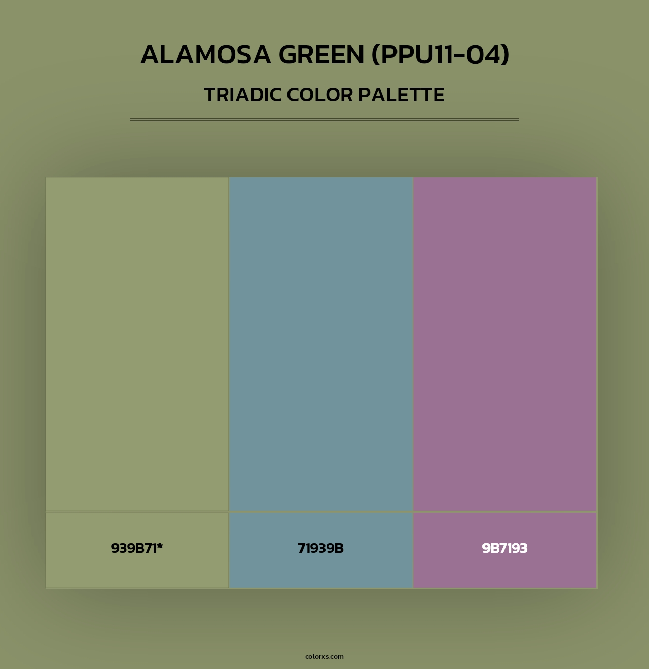 Alamosa Green (PPU11-04) - Triadic Color Palette