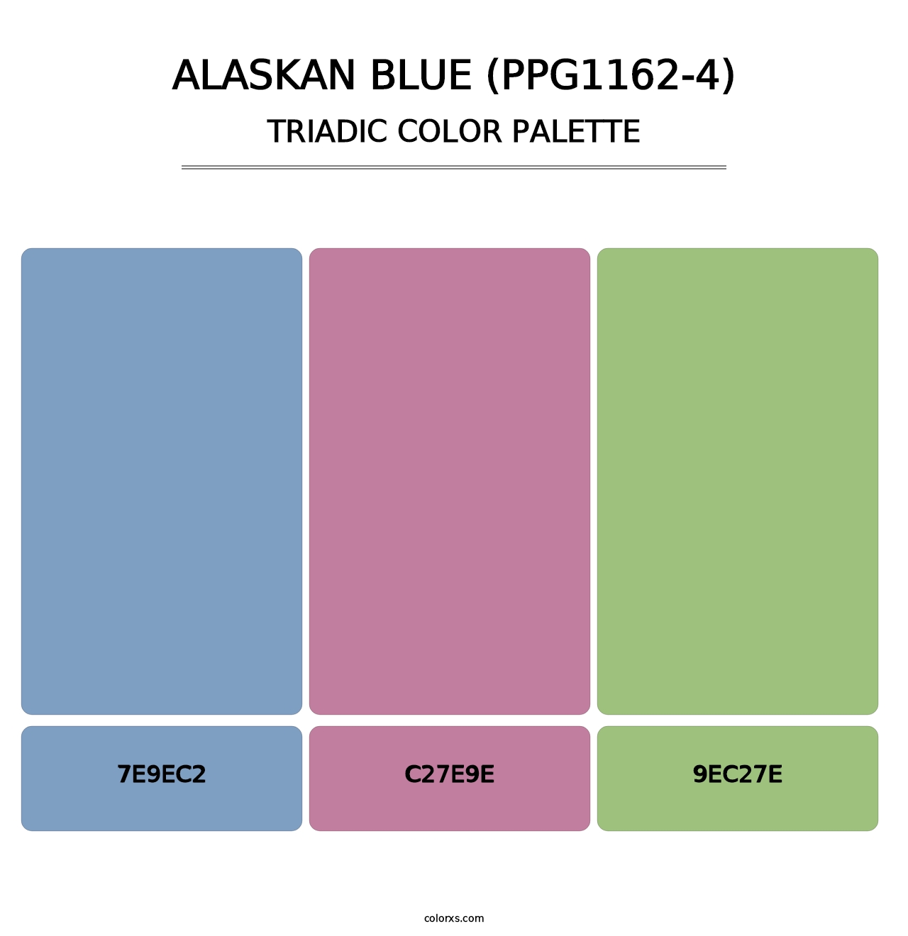 Alaskan Blue (PPG1162-4) - Triadic Color Palette