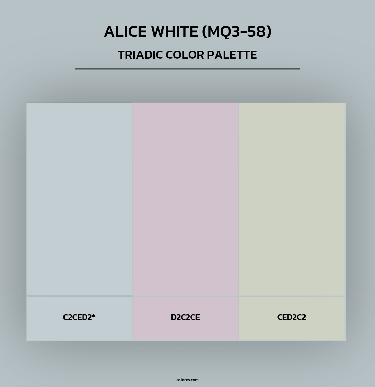 Alice White (MQ3-58) - Triadic Color Palette