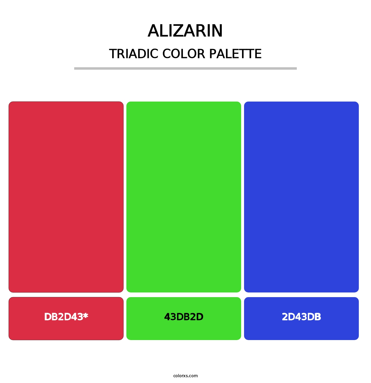 Alizarin - Triadic Color Palette