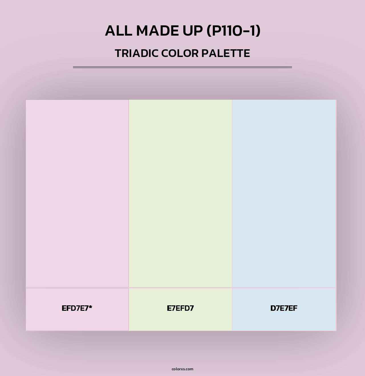 All Made Up (P110-1) - Triadic Color Palette