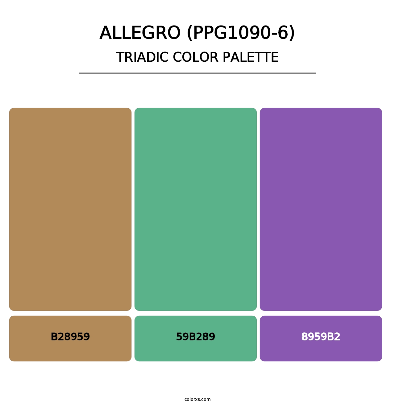 Allegro (PPG1090-6) - Triadic Color Palette