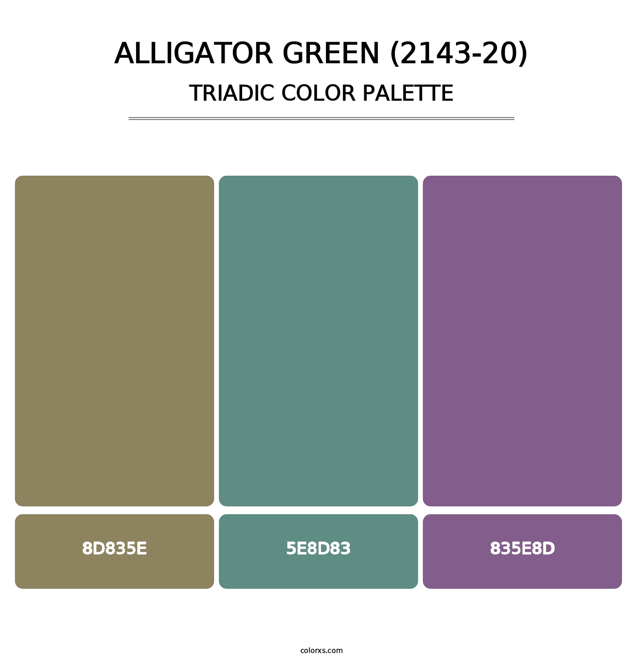 Alligator Green (2143-20) - Triadic Color Palette