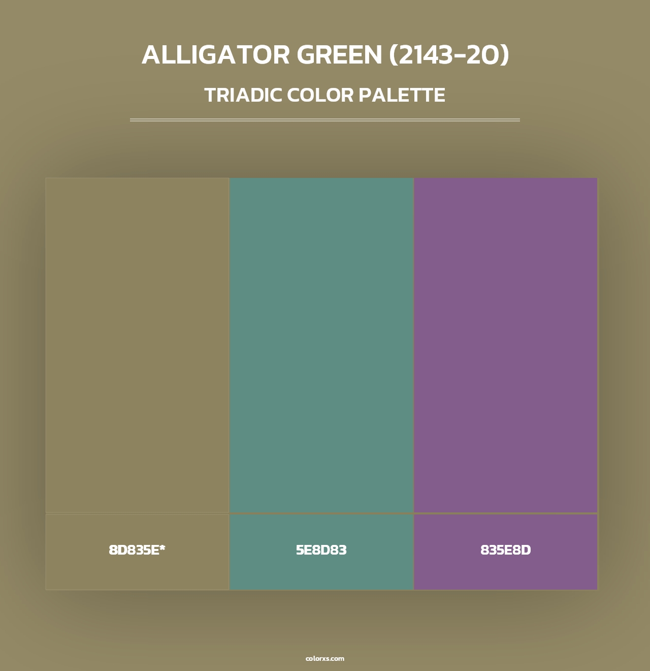 Alligator Green (2143-20) - Triadic Color Palette
