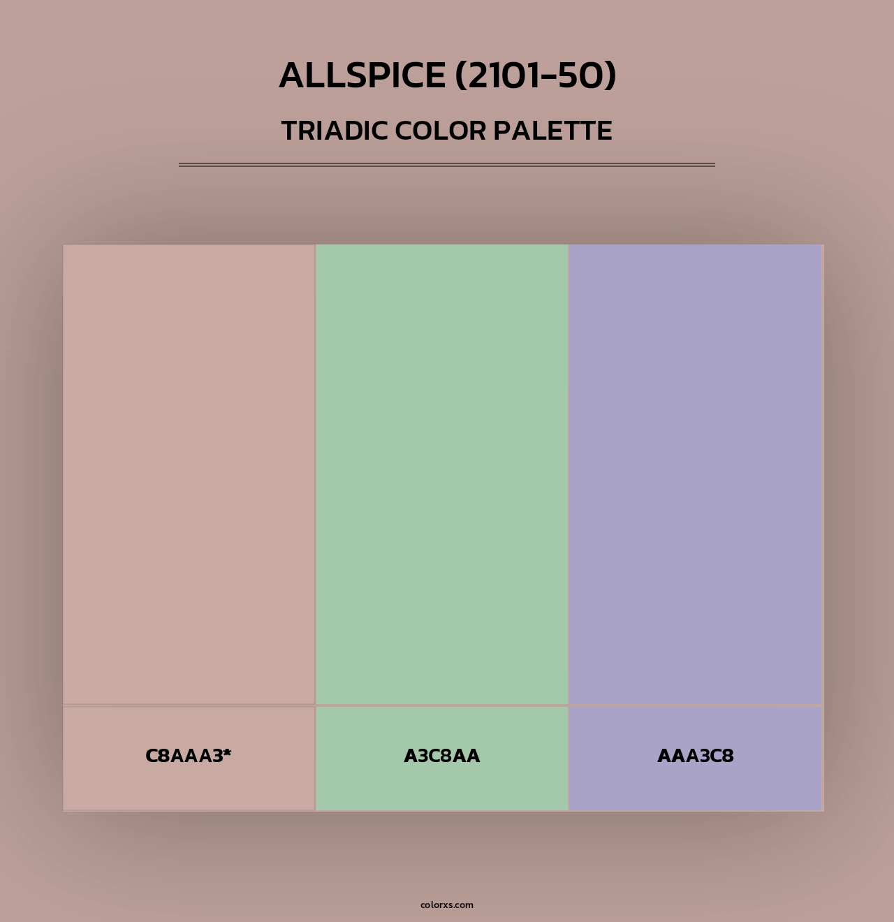 Allspice (2101-50) - Triadic Color Palette