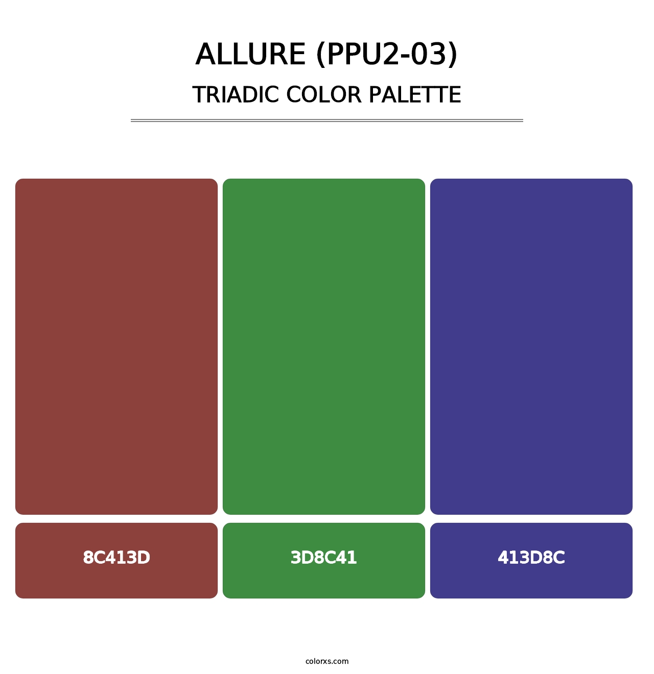 Allure (PPU2-03) - Triadic Color Palette
