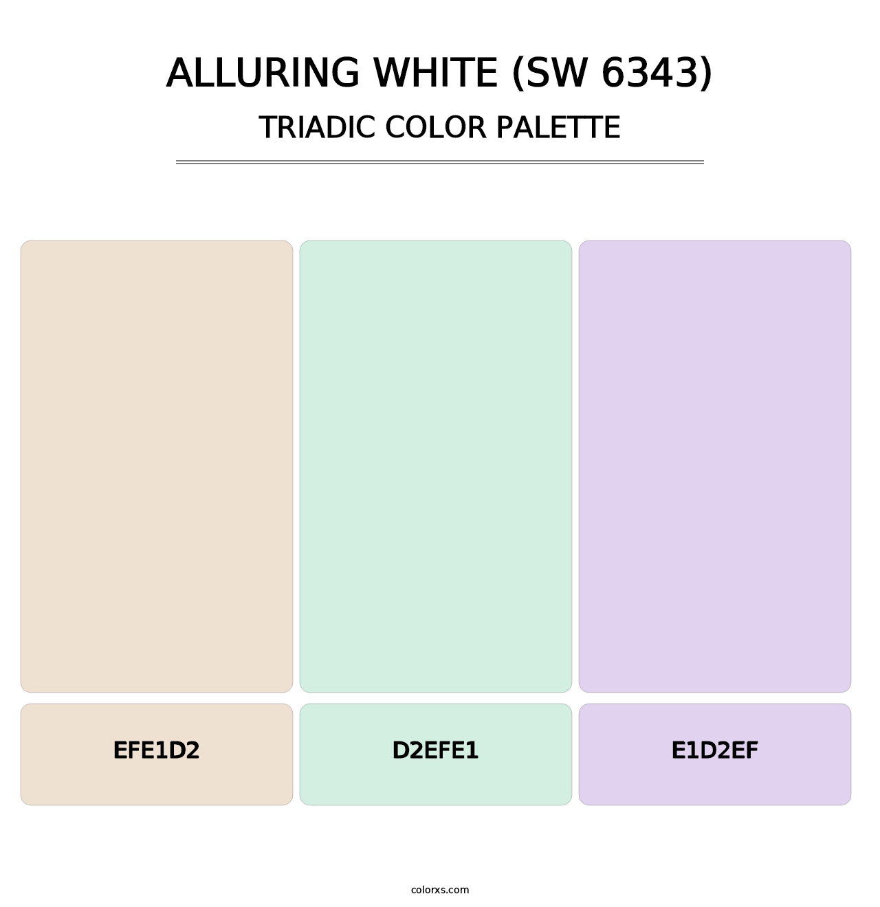 Alluring White (SW 6343) - Triadic Color Palette