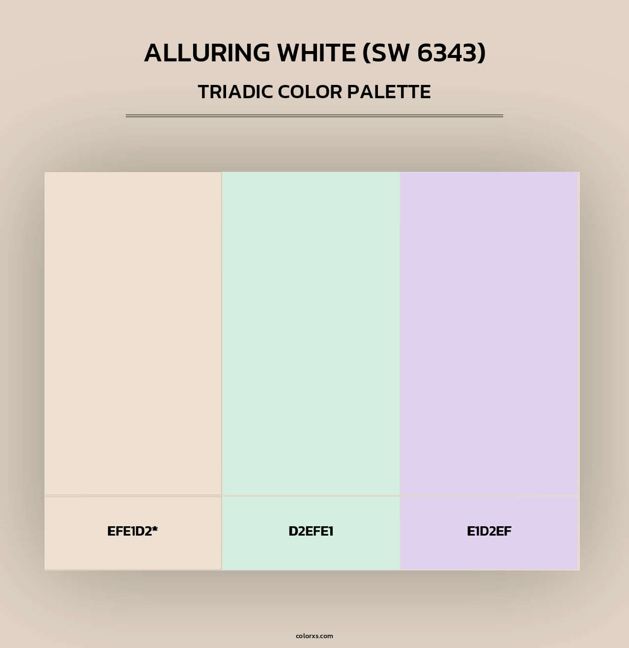 Alluring White (SW 6343) - Triadic Color Palette