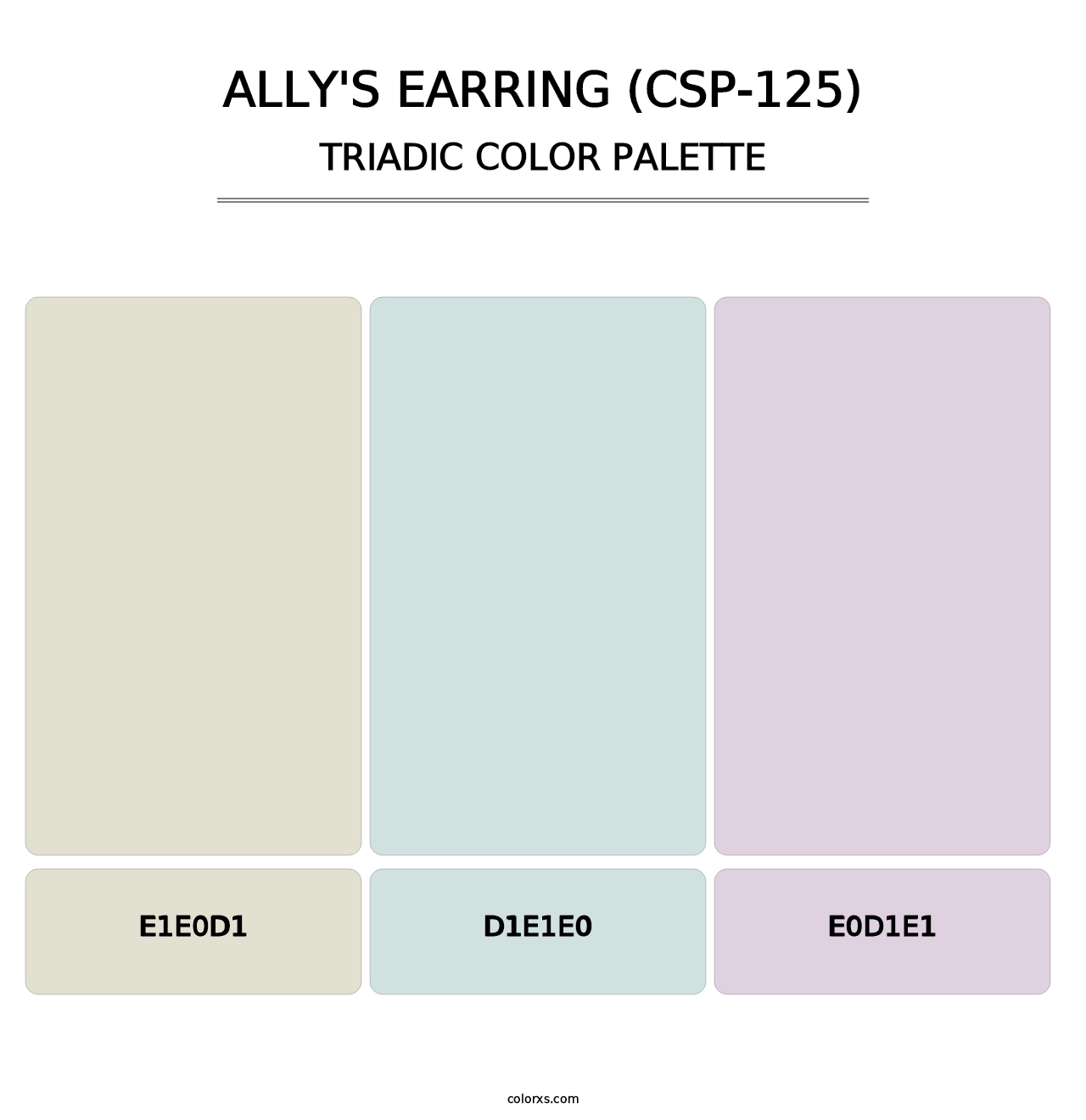 Ally's Earring (CSP-125) - Triadic Color Palette