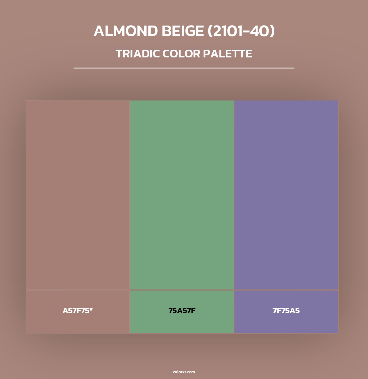 Almond Beige (2101-40) - Triadic Color Palette