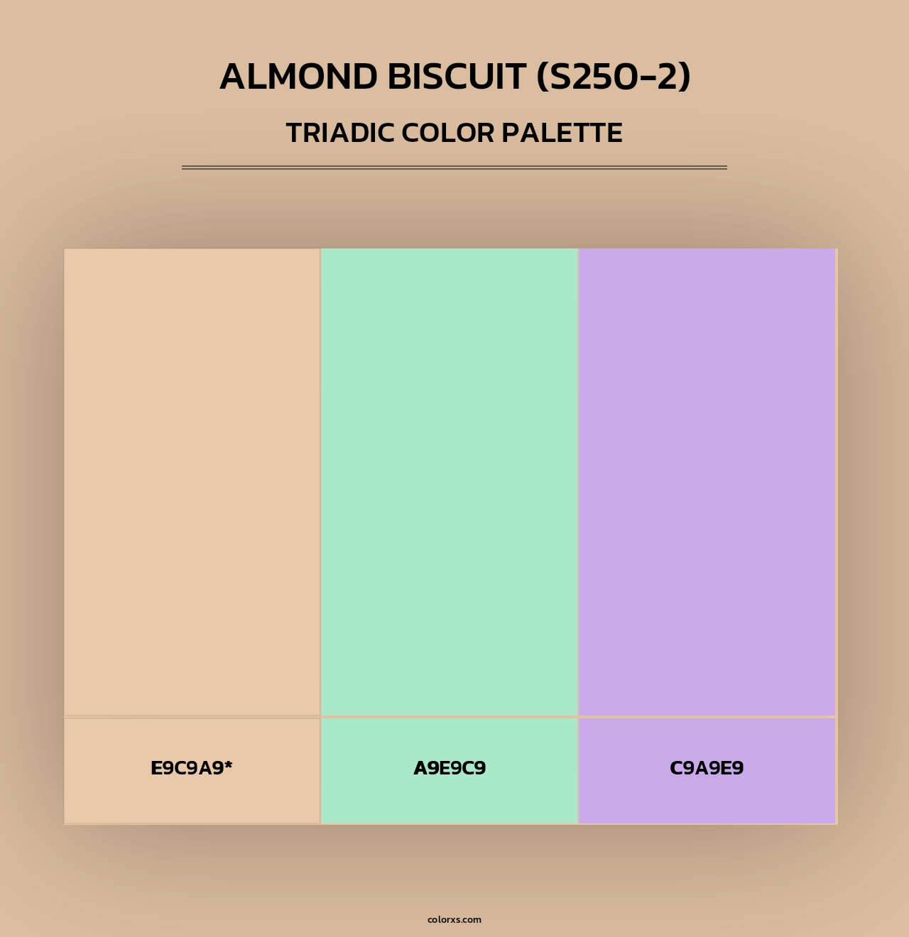 Almond Biscuit (S250-2) - Triadic Color Palette