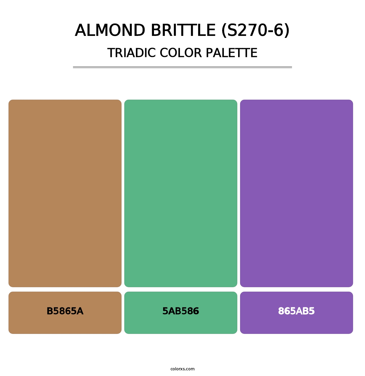 Almond Brittle (S270-6) - Triadic Color Palette