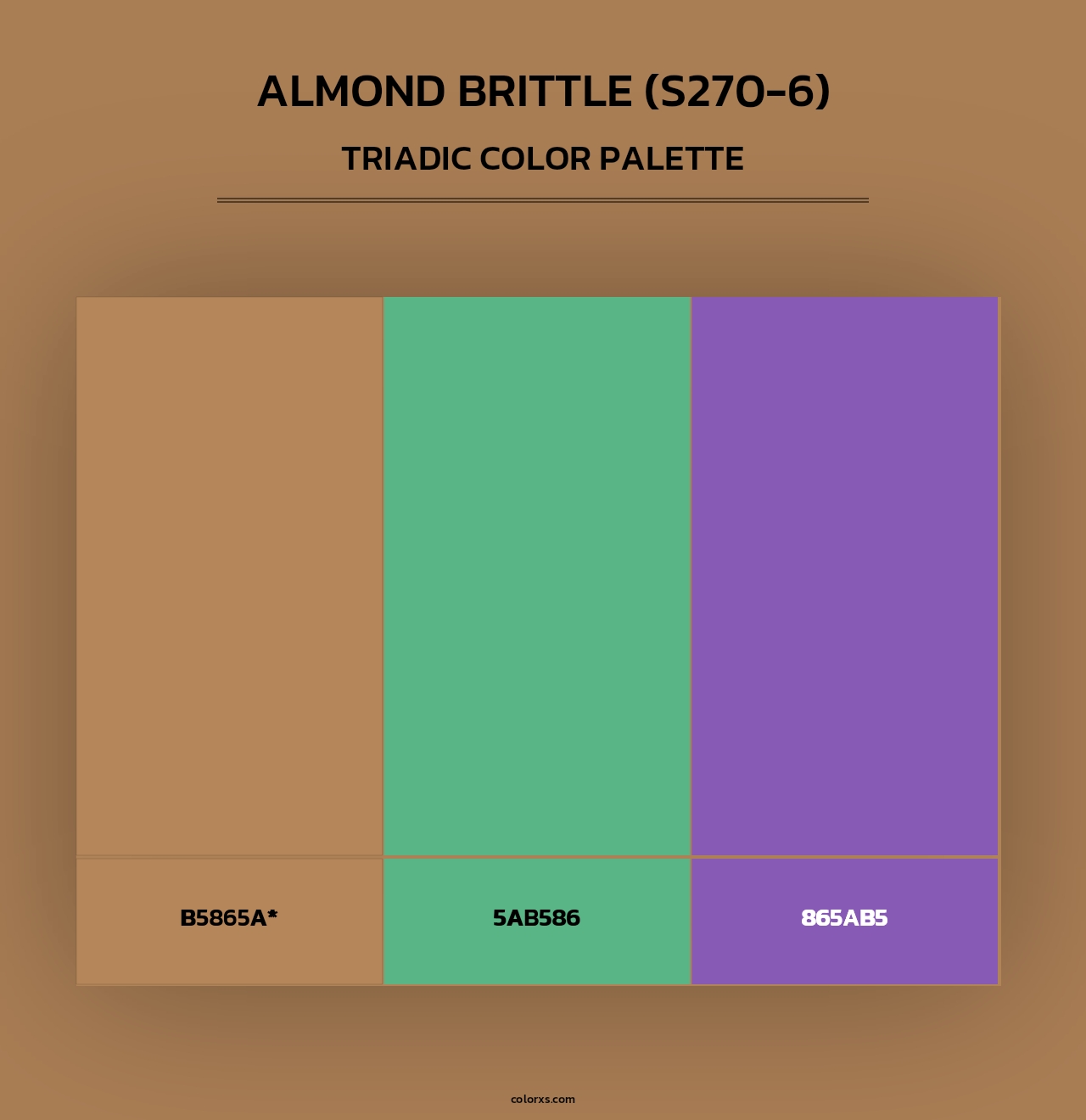 Almond Brittle (S270-6) - Triadic Color Palette
