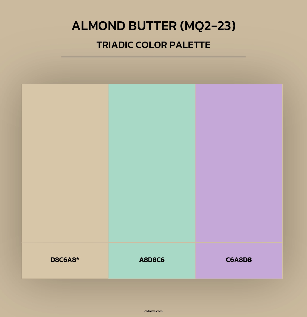Almond Butter (MQ2-23) - Triadic Color Palette