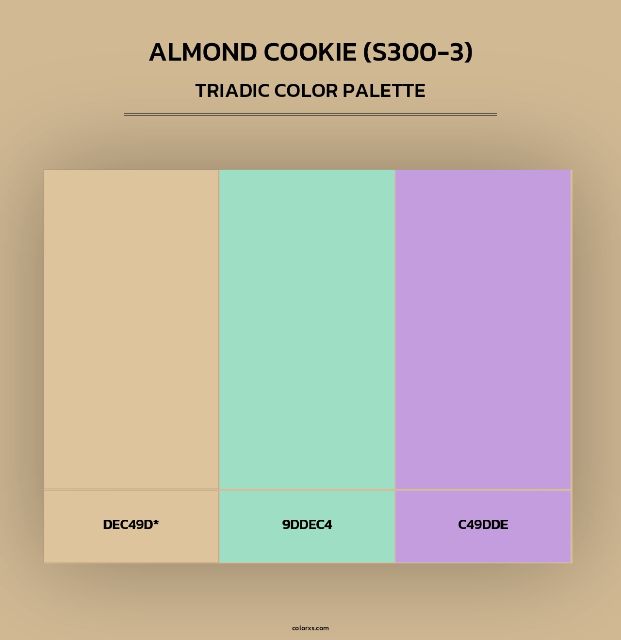 Almond Cookie (S300-3) - Triadic Color Palette