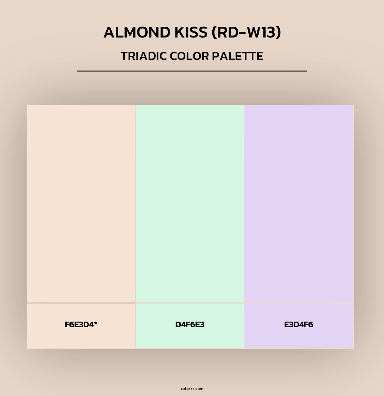 Almond Kiss (RD-W13) - Triadic Color Palette
