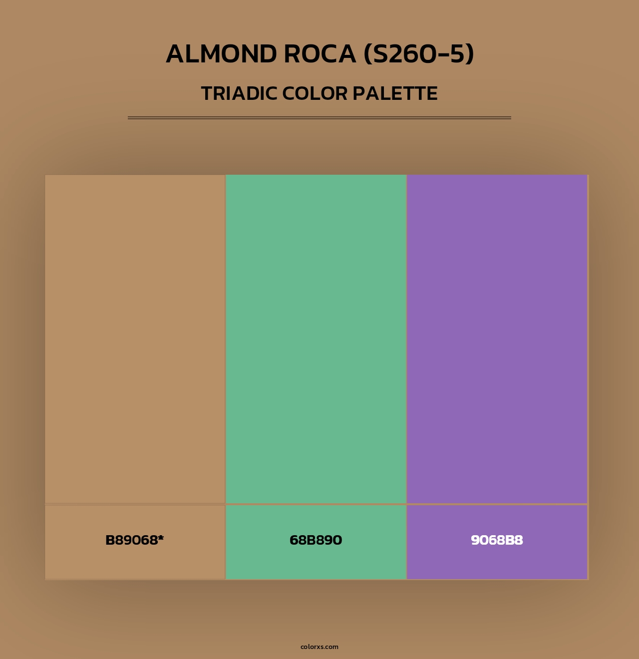Almond Roca (S260-5) - Triadic Color Palette