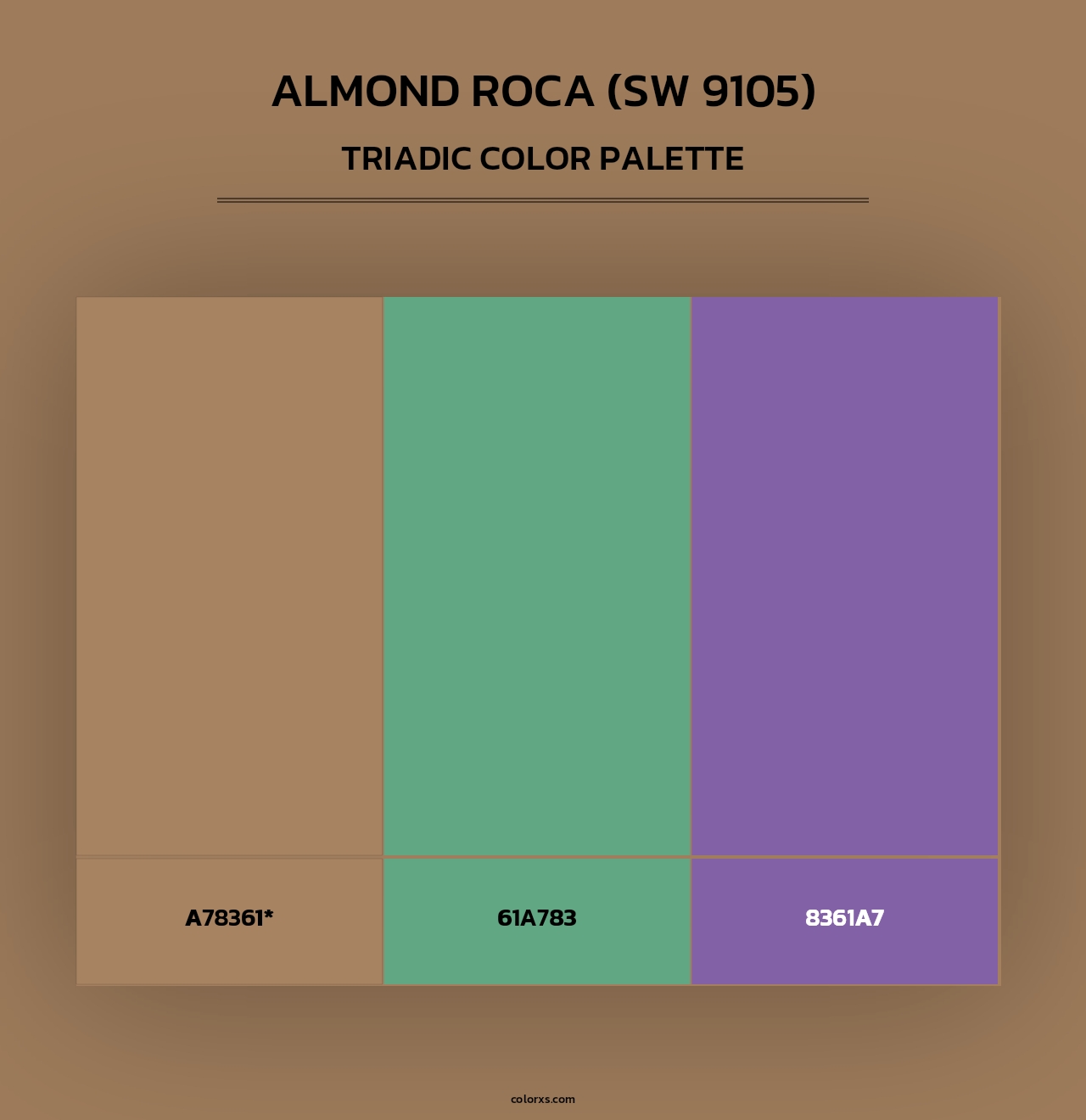Almond Roca (SW 9105) - Triadic Color Palette