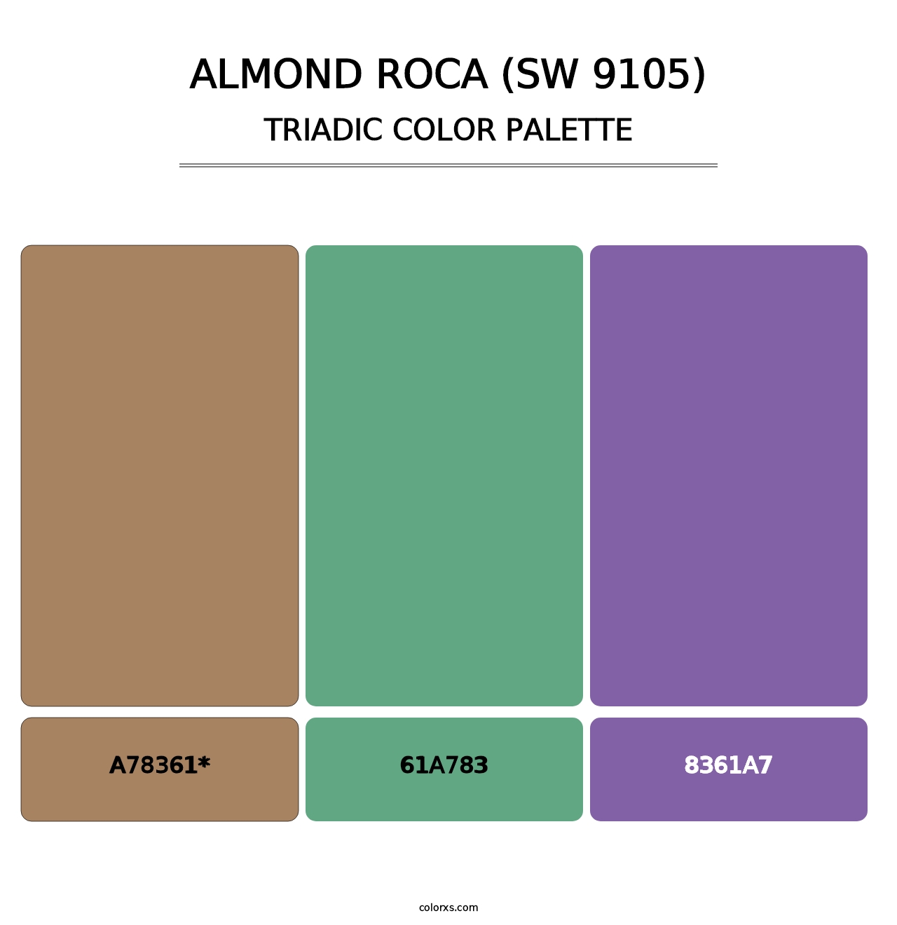 Almond Roca (SW 9105) - Triadic Color Palette