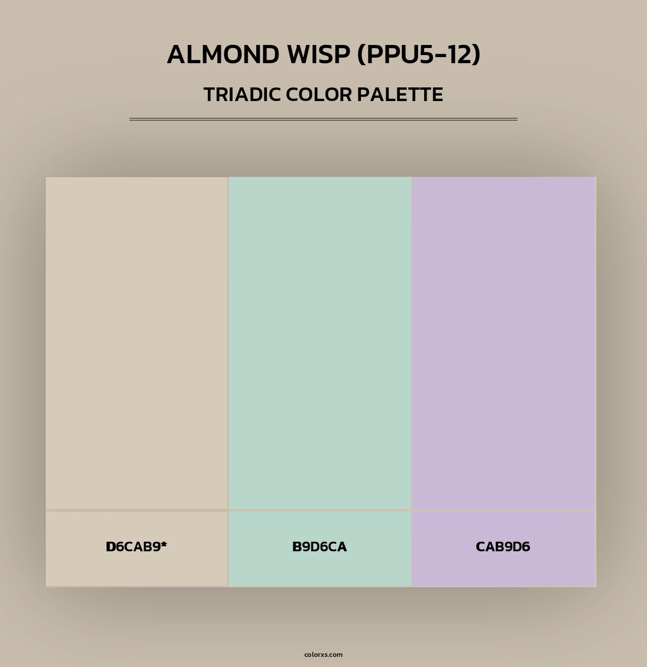 Almond Wisp (PPU5-12) - Triadic Color Palette