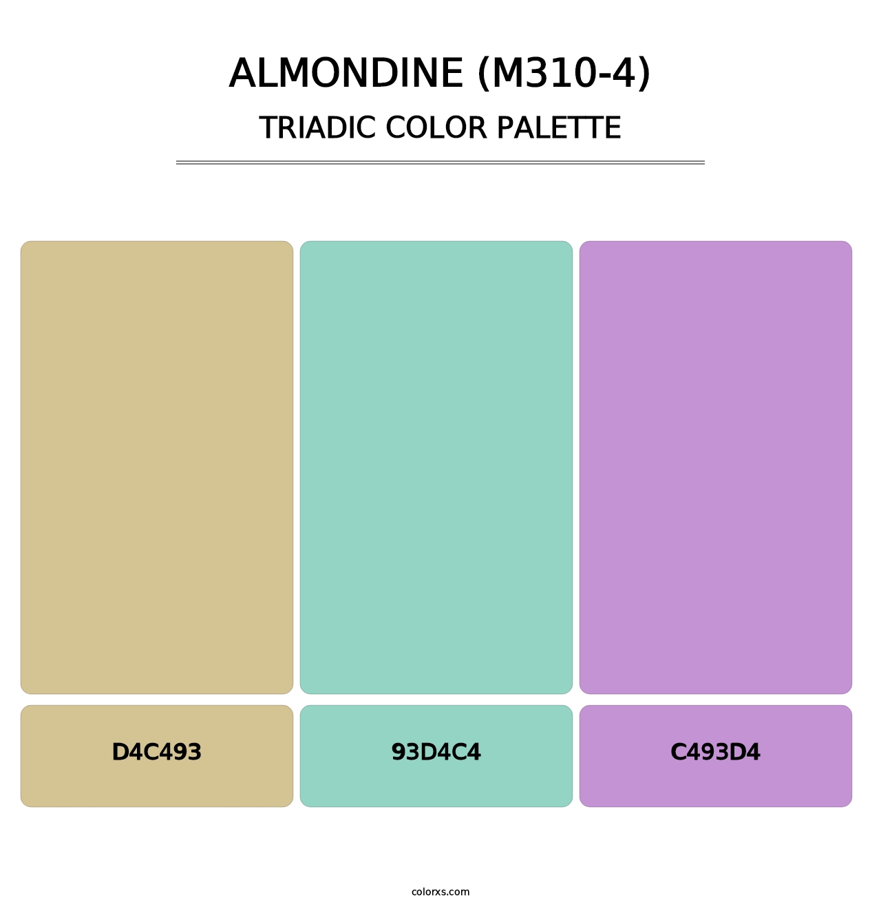 Almondine (M310-4) - Triadic Color Palette