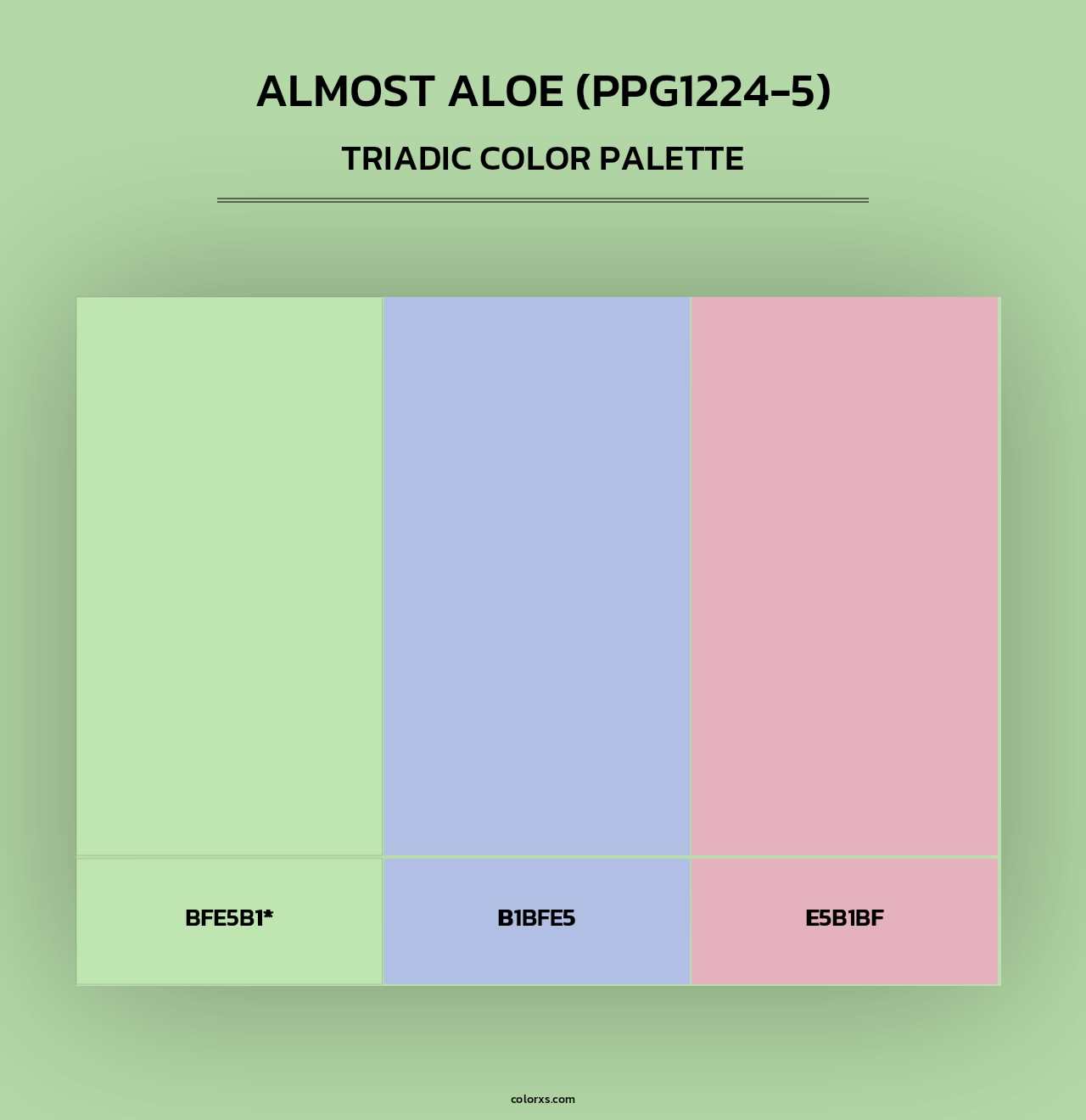 Almost Aloe (PPG1224-5) - Triadic Color Palette