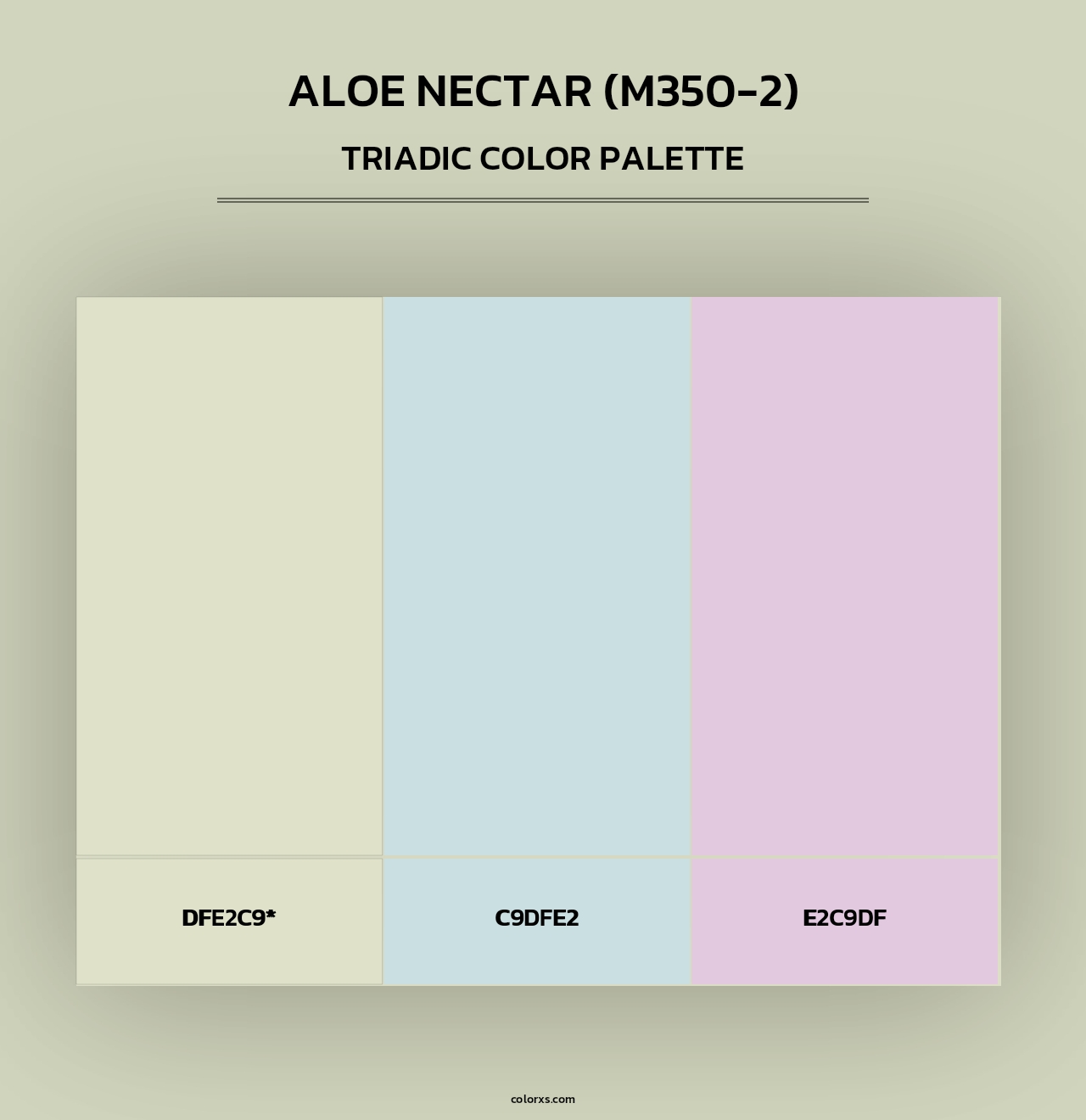 Aloe Nectar (M350-2) - Triadic Color Palette