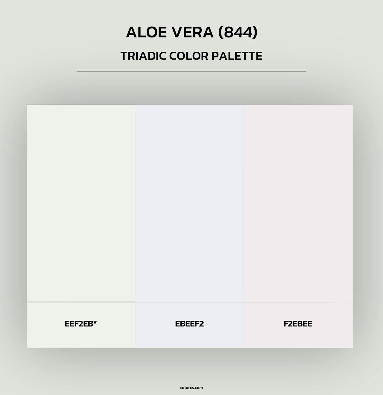 Aloe Vera (844) - Triadic Color Palette