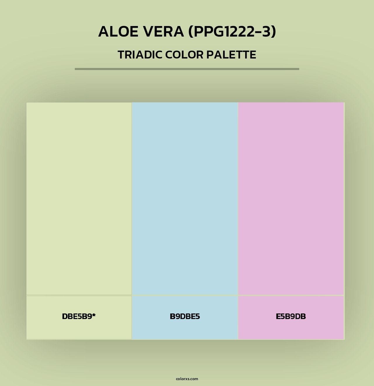 Aloe Vera (PPG1222-3) - Triadic Color Palette