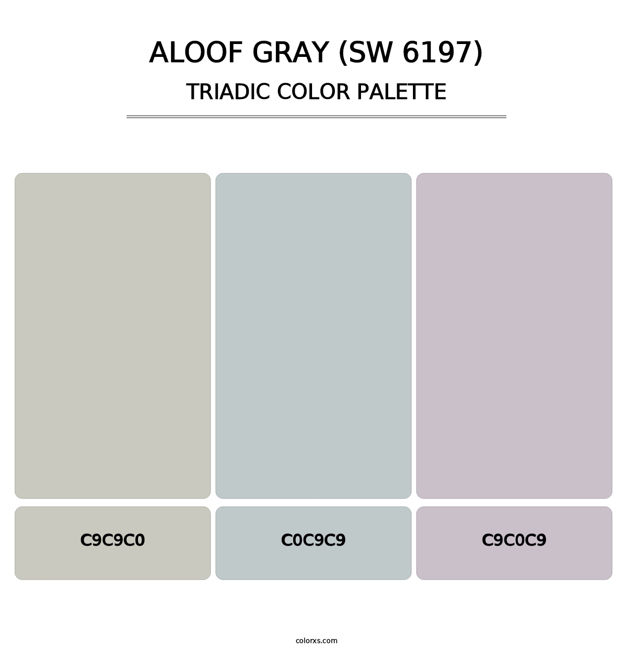 Aloof Gray (SW 6197) - Triadic Color Palette