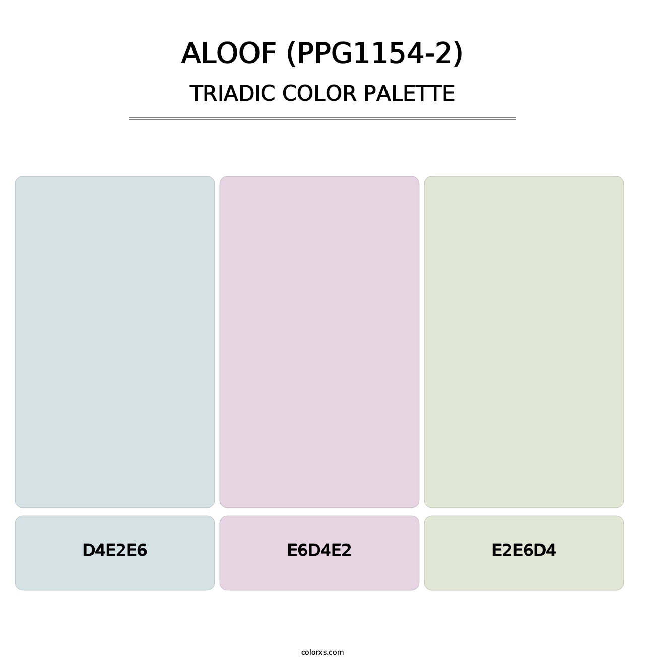 Aloof (PPG1154-2) - Triadic Color Palette