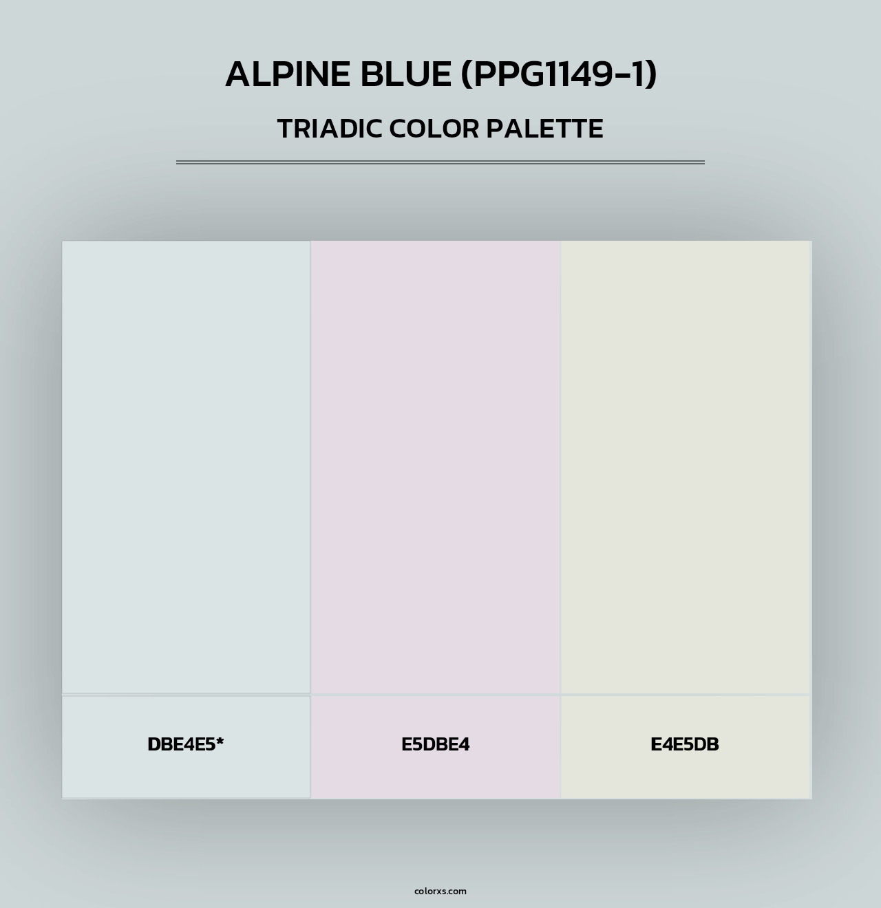 Alpine Blue (PPG1149-1) - Triadic Color Palette