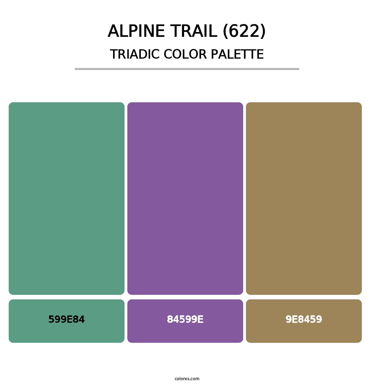 Alpine Trail (622) - Triadic Color Palette