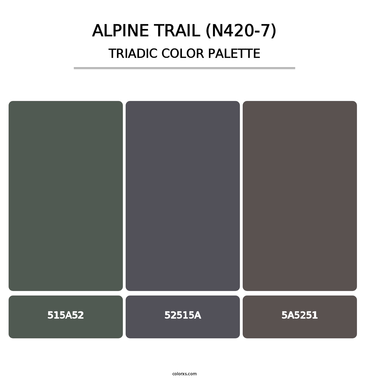 Alpine Trail (N420-7) - Triadic Color Palette