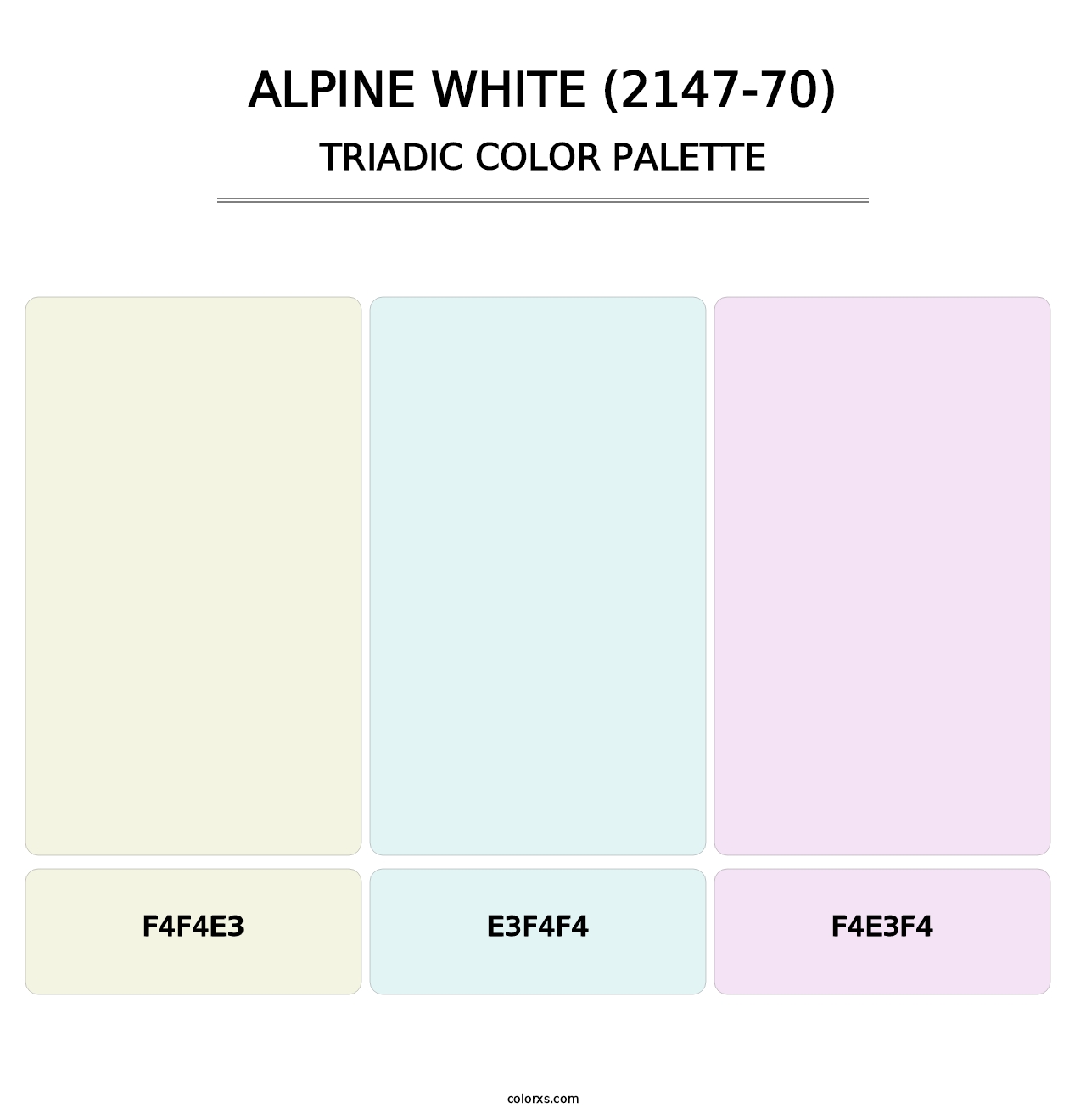 Alpine White (2147-70) - Triadic Color Palette