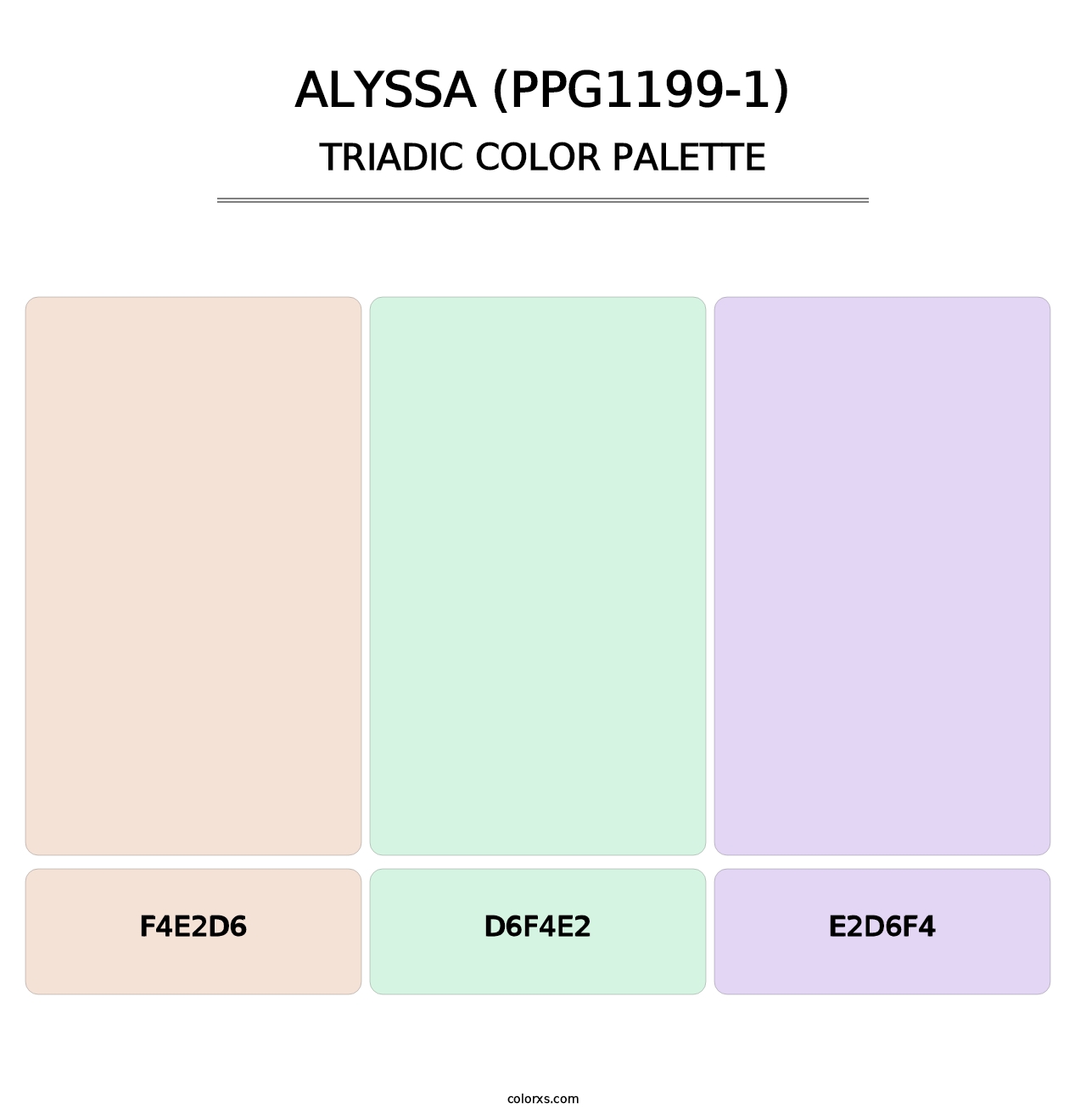 Alyssa (PPG1199-1) - Triadic Color Palette