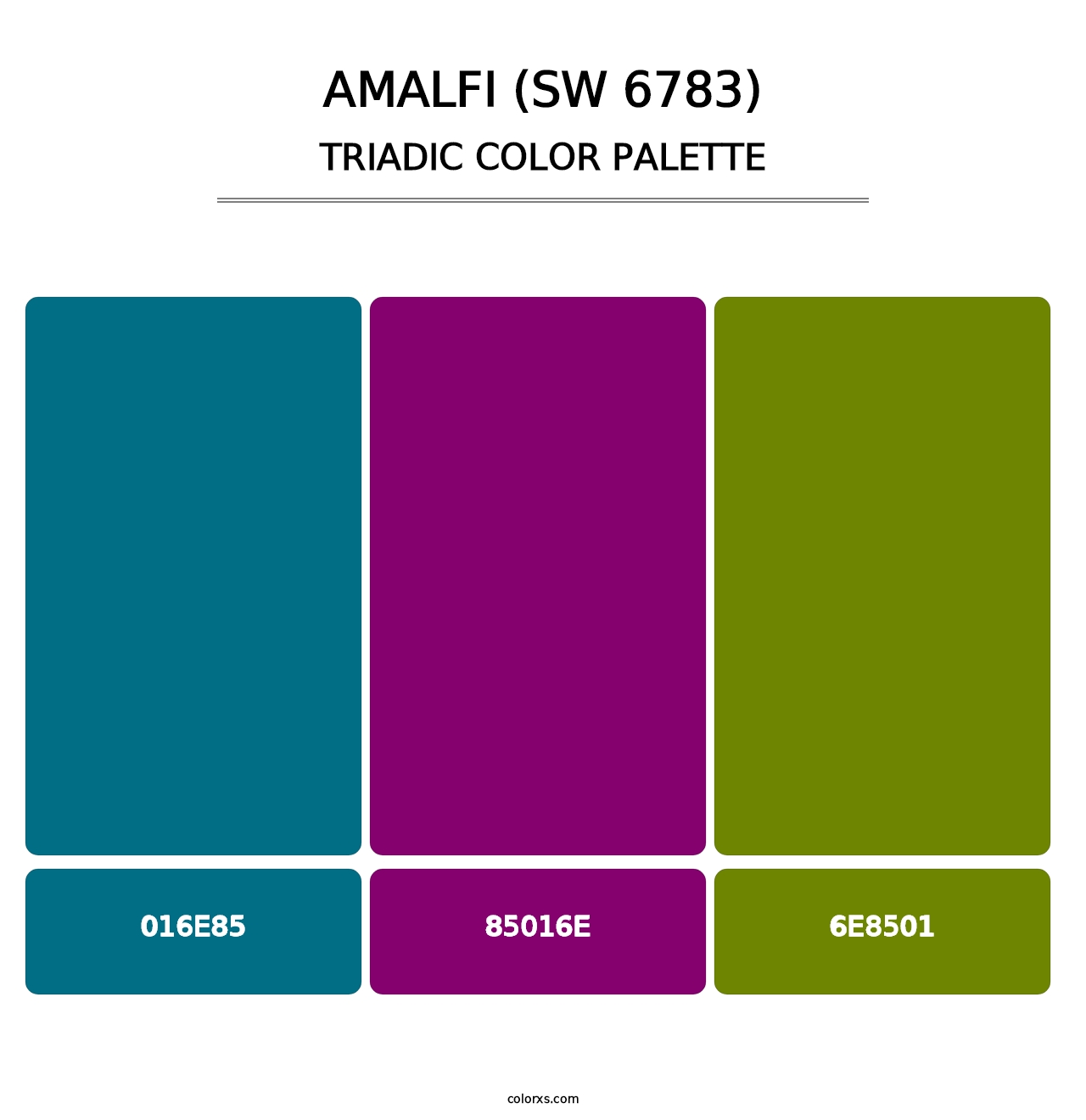Amalfi (SW 6783) - Triadic Color Palette