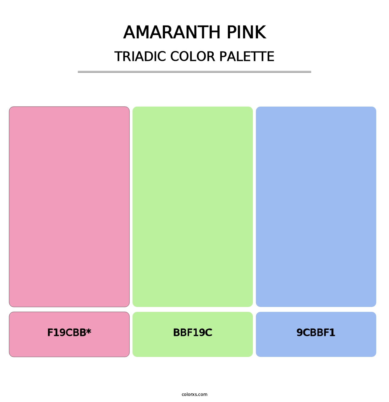 Amaranth Pink - Triadic Color Palette