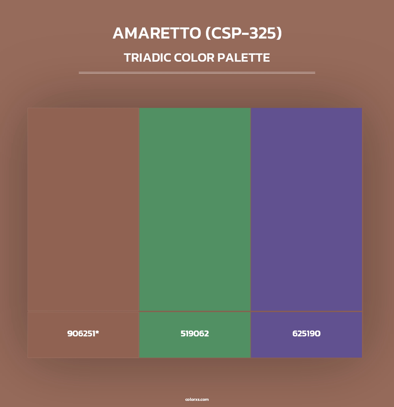Amaretto (CSP-325) - Triadic Color Palette