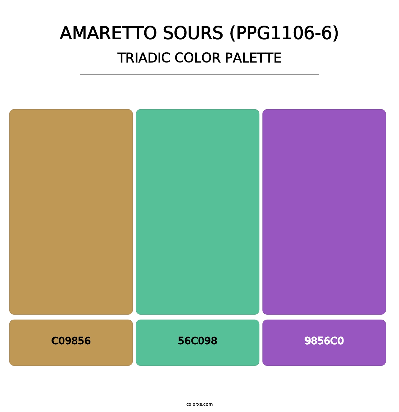 Amaretto Sours (PPG1106-6) - Triadic Color Palette