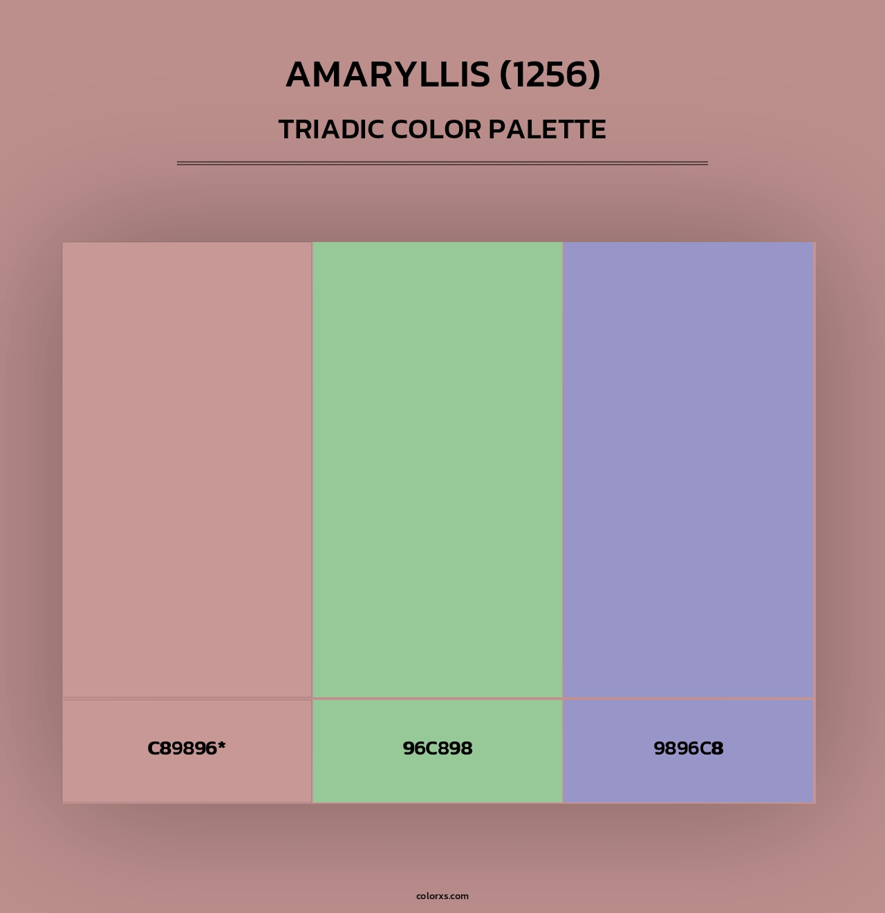 Amaryllis (1256) - Triadic Color Palette