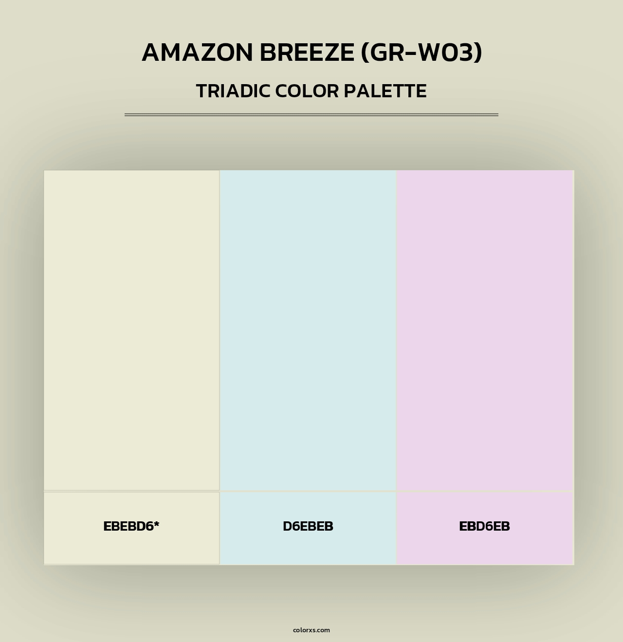 Amazon Breeze (GR-W03) - Triadic Color Palette