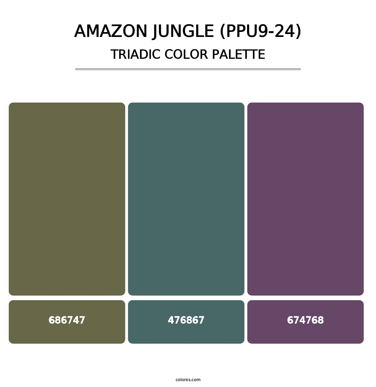 Amazon Jungle (PPU9-24) - Triadic Color Palette