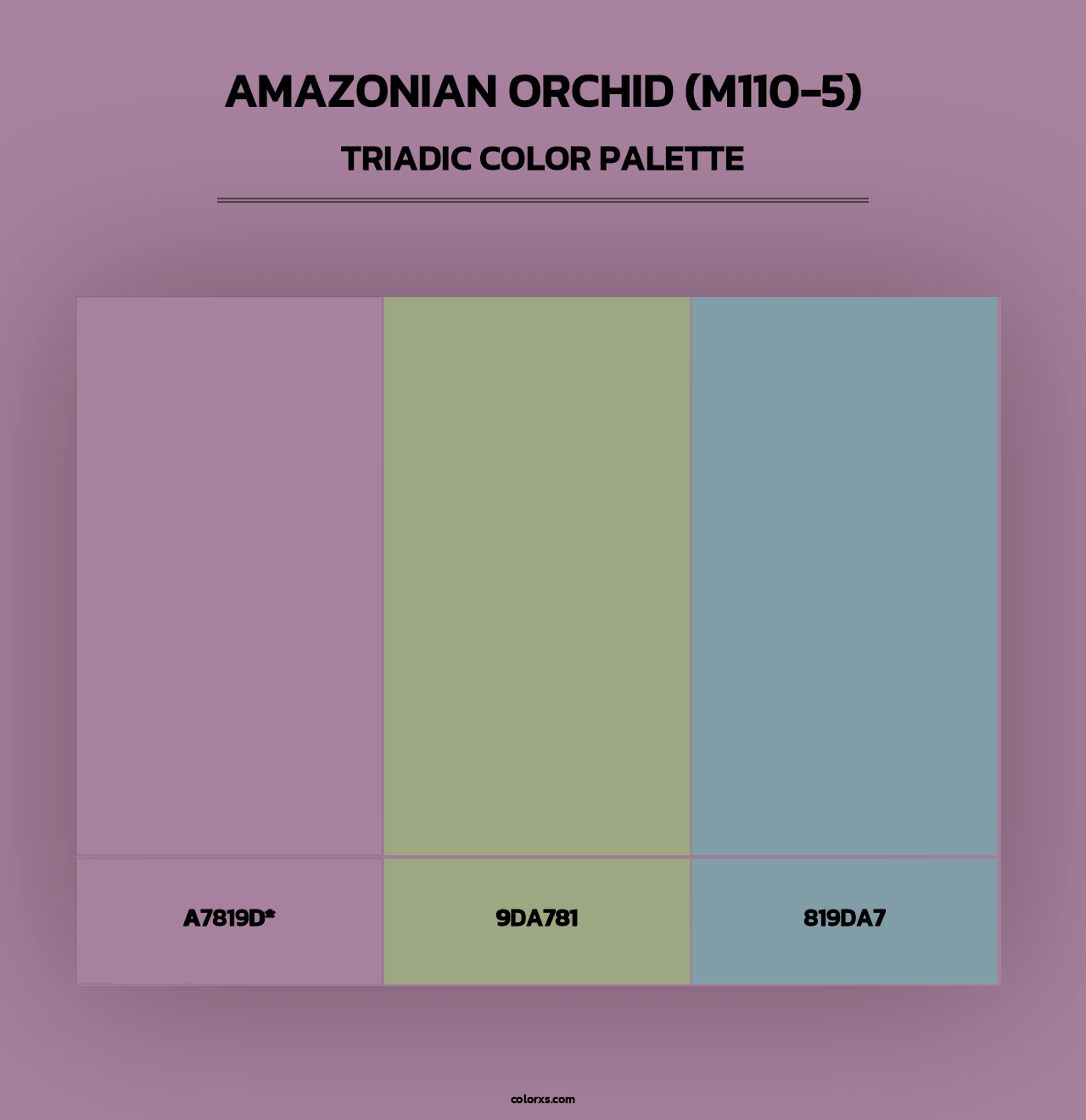 Amazonian Orchid (M110-5) - Triadic Color Palette