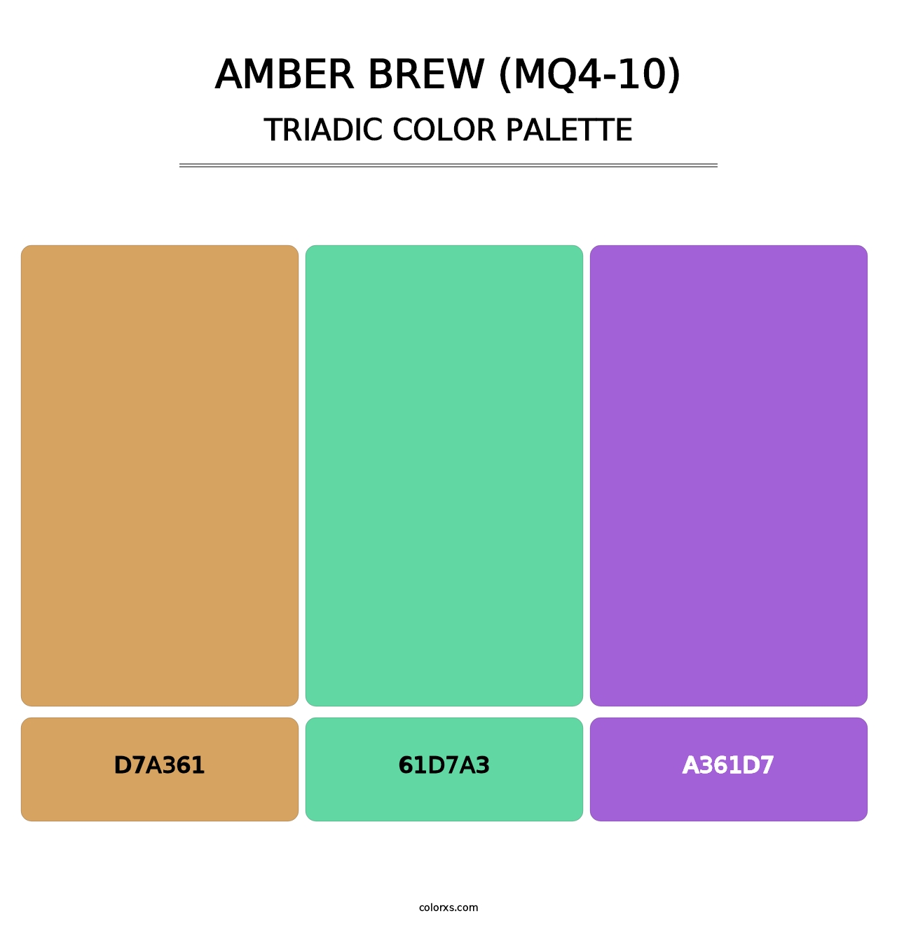 Amber Brew (MQ4-10) - Triadic Color Palette