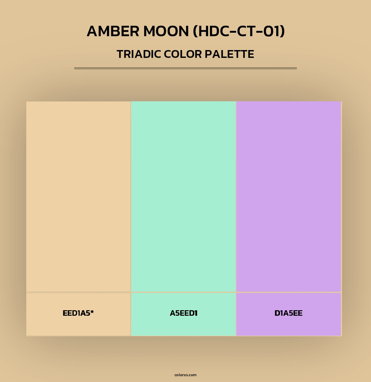 Amber Moon (HDC-CT-01) - Triadic Color Palette