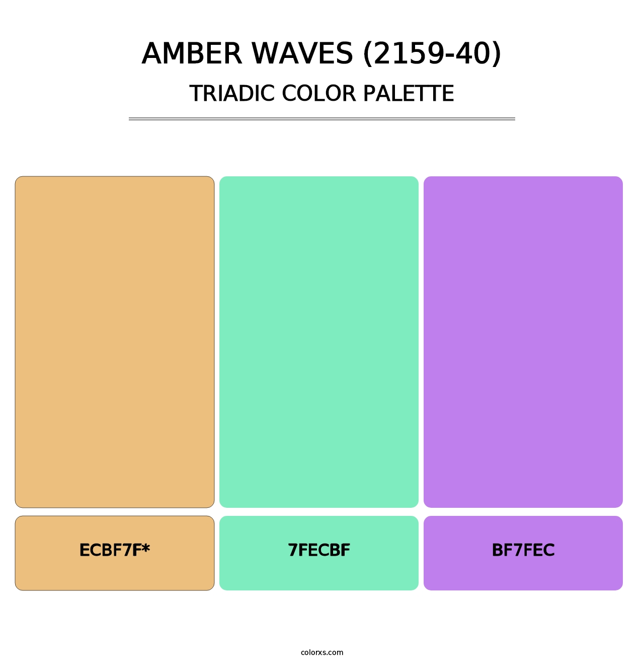 Amber Waves (2159-40) - Triadic Color Palette